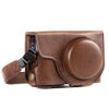 Picture of MegaGear MG1259 Ever Ready Leather Camera Case compatible with Panasonic Lumix DC-ZS80, DC-ZS70, DC-TZ95, DC-TZ90 - Dark Brown