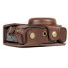 Picture of MegaGear MG1259 Ever Ready Leather Camera Case compatible with Panasonic Lumix DC-ZS80, DC-ZS70, DC-TZ95, DC-TZ90 - Dark Brown