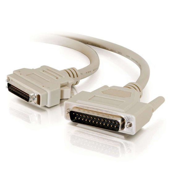 Picture of C2G/Cables to Go 06096 IEEE-1284 DB25 Male to Microcentronics 36 Male Parallel Printer Cable (10 Feet, Beige)