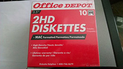 Picture of Office Depot(R) 3 1/2" Diskettes, Mac Format, DS/HD, Black, Box of 10