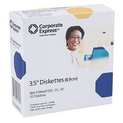 Picture of 3.5 Diskettes, IBM Formatted, Double-Sided, High Density, 1.44MB, 10/Box CEB23130 by Corporate Express