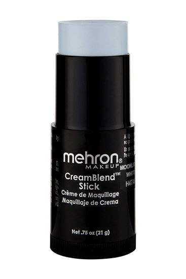 Picture of Mehron Makeup CreamBlend Stick | Face Paint, Body Paint, & Foundation Cream Makeup | Body Paint Stick .75 oz (21 g) (Moonlight White)