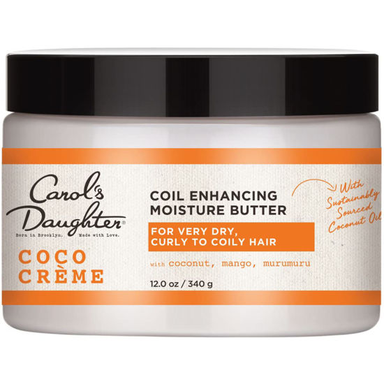 Picture of Carol?s Daughter Coco Creme Coil Enhancing Moisture Butter for Very Dry Hair, with Coconut Oil and Mango Butter, Paraben Free and Silicone Free Butter for Curly Hair, 12 oz