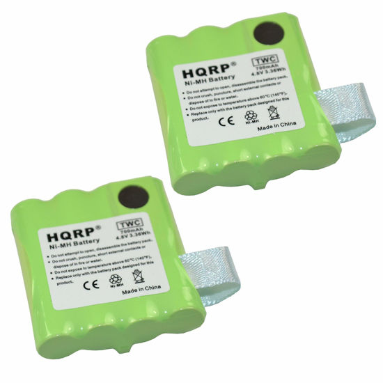 Picture of HQRP Two-Way Radio Rechargeable 2-Pack Battery Compatible with Midland BATT6R Replacement