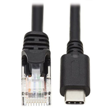 Picture of Tripp Lite USB-C to RJ45 Serial Rollover Cable (M/M), Connect to Cisco Modem/Router/Serial-Based Device, Windows/macOS/Linux Compatible, 250 Kbps, 6 Feet / 1.8 Meter, 3-Year Warranty (U209-006-RJ45XC)