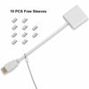 Picture of BaiYoug Cable Adapter Tether 50 Pack, 12 inch Universal Adjustable Security Wire Tether with Nylon Coating, Custom Length, Tamper-Resistant, Pre-Assembled, Secure Lock Your VGA, HDMI, Display, Dongles