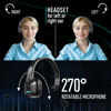 Picture of VELKPRO Wireless Headset with Microphone - Comfortable Single-Ear Headphone with Adjustable Headband, Noise Isolation Mic - Communication Accessories for Truck Drivers, Home Office, Call Center Work