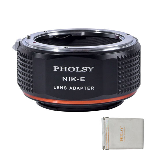 Picture of PHOLSY Lens Mount Adapter for Nikkor AI/F/AIS/AF/AF-I/AF-S Mount Lens, Compatible with Nikon F Lens to E Mount Camera Compatible with Sony a1 a9 a7S a7R a7C a7 a6600 a6500 a6400 a6300 a6000 NEX etc.