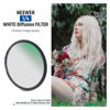 Picture of NEEWER 52mm Soft White Diffusion 1/4 Filter Mist Dreamy Cinematic Effect Filter, Ultra Slim Water Repellent Scratch Resistant 30 Layer Nano Coated HD Optical Glass for Video/Vlog/Portrait Photography