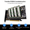 Picture of KONYEAD pcie4.0 x16 to m.2 m-Key nvme x 4 ssd Expansion Card，Supports 4 NVMe M.2 2280 up to 256Gbps，M2 Adapter Card 2280 Driver Free. Bifurcation Required(3001K)…