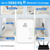 Picture of WiFi Range Extender, 1200Mbps Wireless Signal Booster, Dual Band 2.4G and 5G Repeater, 4 Antennas 360° Full Coverage up to 9880sq.ft and 45 Devices, Extend WiFi Signal to Smart Home & Alexa Devices