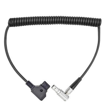 Picture of LYSRIA D-TAP to LEMO-Type 2 Pin Male Power Coiled Cable，Suitable for Anton Bauer Teradek Bond Z Cam ARRI RED Komodo DJI TILTA Paralinx Preston Transvideo Offhollywood Switronix Panasonic 59 inch