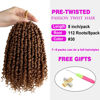 Picture of Bileaf 8 Packs Passion Twist Crochet Hair for Black Women Pre Looped Passion Twist Hair 8 Inch, Pre-Twisted Crochet Passion Twists Bohemian Braiding Crochet Twist Hair for Black Women Hair Extensions #30