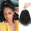 Picture of 8 Inch Passion Twist Hair 8 Packs Pre-twisted Passion Twist Crochet Hair, Pre-looped Crochet Passion Twist Braiding Hair for Black Women Bohemian Passion Twist Synthetic Hair Extensions #2