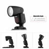 Picture of Godox V1C Camera Flash Speedlite Speedlight Round Head Compatible with Canon EOS Series 1500D 3000D 5D Mark LLL 5D Mark ll for Wedding Portrait Studio Photography + Godox AK-R1 Pocket Flash Light Acce