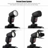 Picture of Godox V1C Camera Flash Speedlite Speedlight Round Head Compatible with Canon EOS Series 1500D 3000D 5D Mark LLL 5D Mark ll for Wedding Portrait Studio Photography + Godox AK-R1 Pocket Flash Light Acce