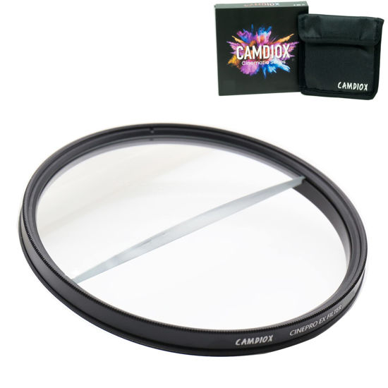 Picture of Camdiox Cinepro EX Split Diopter Optical Glass Prism Filter - Cinematic Special Effect Half Blurring with rotatable Ring for DSLR mirrorless Video Camera (72mm)