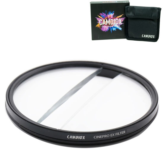 Picture of Camdiox Cinepro EX Middle Split Center Field Diopter Optical Glass Prism Filter - Cinematic Special Effect Blurring with rotatable Ring for DSLR mirrorless Video Camera (77mm)