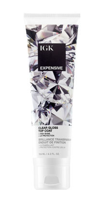 Picture of IGK EXPENSIVE Clear Gloss Top Coat | Shine + Strengthen + Smooth | Vegan + Cruelty Free | 4.2 Oz