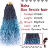 Picture of Beverlee Boho Box Braids 8 Packs Goddess Box Braids 18 Inch Bohemian Box Braids Crochet Hair Crochet Box Braids with Curly Ends Pre-looped Synthetic Crochet Hair for Black Women