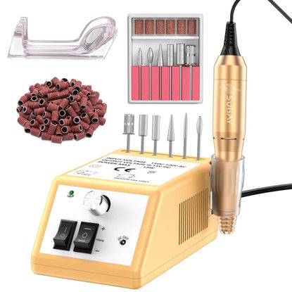 Picture of Subay Professional Nail Drill Machine for Acrylic Nails, Gel Nails, 20000RPM Electric Nail File Kit for Nail Salon Supplies, Electric Nail Filer Manicure Pedicure Tools for Professionals and Beginners