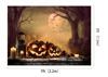 Picture of Kate 7x5ft/2.2x1.5m Halloween Pumpkin Backdrop Moon Horrible Forest Computer Printed Fabric Background Photo Studio Props