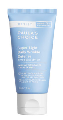 Picture of Paula's Choice RESIST Super-Light Daily Wrinkle Defense SPF 30 Matte Tinted Face Moisturizer, UVA & UVB Protection, Mineral Sunscreen for Oily Skin, Fragrance-Free & Paraben-Free, 2 Ounces