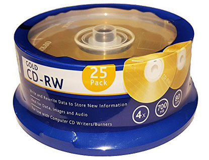 Picture of Ativa Gold CD-RW Discs, 25 Pack, 4X, 700 MB, 80 MIN