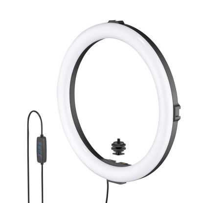 Picture of JOBY Beamo Ring Light 12" - Large LED Selfie Ring Light for Phones or Cameras with 3 Light Modes & 10 Brightness Levels, Mobile, Video, Vlogging, Live Stream, Content Creation, Makeup, Work from Home