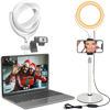 Picture of Video Conference Lighting Kit for Zoom Meeting, Desktop Ring Light with Stand for Laptop/Computer/Monitor/Webcam/iPhone, Selfie Circle Light for Zoom Calls/Online Virtual Meeting/Office Video Calls