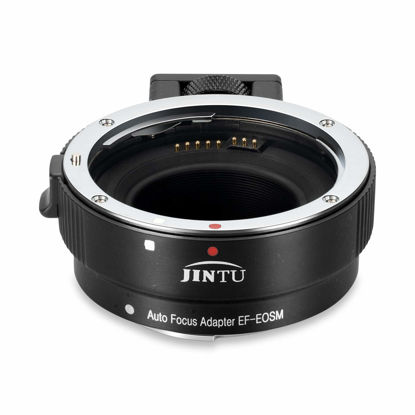 Picture of JINTU EF-EOS M Auto-Focus AF Lens Mount Adapter Converter Ring for Canon EF/EF-S Lens to Canon EOS-M (EF-M Mount) Mirrorless Camera EOS M M1 M2 M3 M5 M6 M50 M100 M200