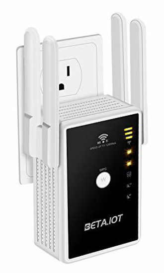 Picture of WiFi Extender 1200Mbps, 2.4 & 5GHz Dual Band,Covers Up to 3000 Sq.ft and 35 Devices- Wireless Signal Booster with WPS Quick Connection,WiFi Repeater & Internet Booster for Home.