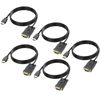 Picture of HDMI to VGA Cable 6FT 5-Pack, Unidirectional Computer HDMI to VGA Monitor Video Cord (Male to Male) Compatible for Raspberry Pi, Roku,Computer, Desktop, Laptop, PC, Monitor, Projector, HDTV and More