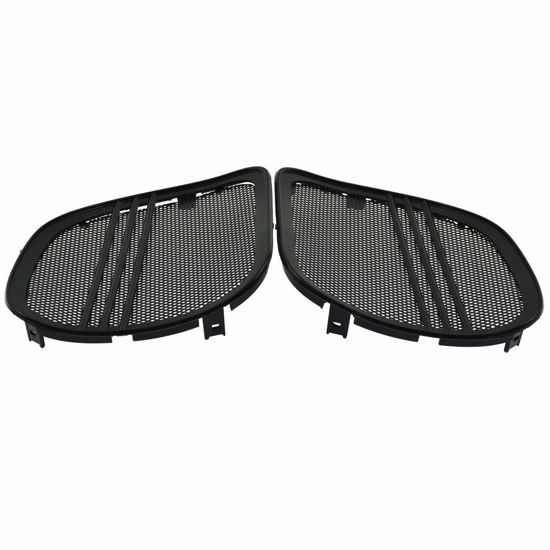 Picture of YHMTIVTU Tri-Line Speaker Grills Cover Front Speaker Grilles Compatible with Harley Road Glide FLTRX FLTRXS 2015-2021 Black