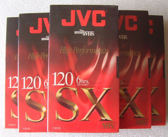 Picture of JVC High Performance SX 120 6hrs. VHS tapes.5 Pack