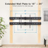 Picture of Pipishell Universal TV Wall Plate Extension Bracket Fits Any TV Mount to Easy Centering TV, Extended tv Wall Mount to fit 16-24 inch Studs, Hold up to 132 LBS