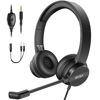 Picture of Headsets with Microphone for Laptop, 3.5mm Wired Computer Headset Super-Lightweight Noise Cancelling Headphones with in-line Control Volume & Mute, PC Headset Perfect for Classroom, Home or Office