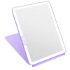 Picture of deweisn Folding Lighted Makeup Mirror with 72 LEDs 3 Colors Light Modes USB Rechargable 1800mA Batteries Portable Ultra Thin Compact Vanity Mirror Dimmable Travel Mirror