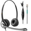 Picture of Wantek Corded Telephone Headset Dual w/Noise Canceling Mic Compatible with ShoreTel Plantronics Polycom Zultys Toshiba NEC Aspire Dterm Nortel Norstar Meridian Siemens ROLM Landline Deskphones(F602S2)