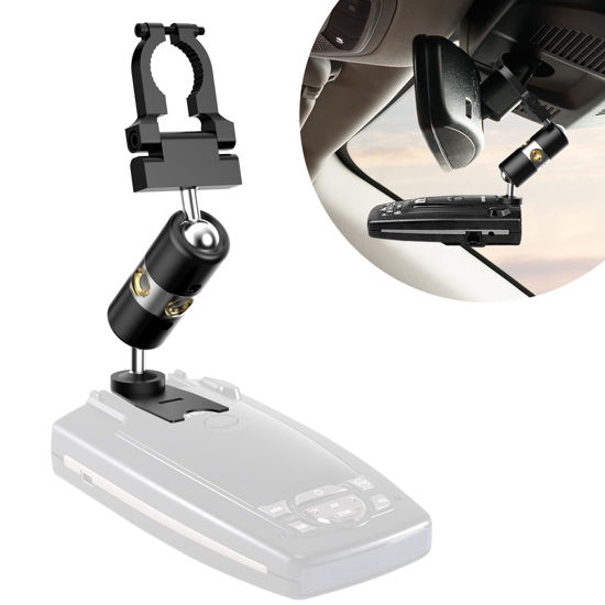 Picture of SDSACZMU Radar Detector Mount, Rearview Mirror Rod Aluminum Radar Bracket (for Escort  / Beltronics Vector / Rocky Mountain Phantom-T Radar)