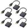 Picture of HDMI to VGA Adapter,5 Pack Gold-Plated HDMI Converter (Male to Female) Compatible for Computer, Desktop, Laptop, PC, Monitor, Projector, HDTV, Chromebook, Raspberry Pi, Roku, Xbox and More