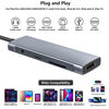 Picture of USB C HUB for iPad Pro 9-in-1 Adapter iPad Pro 2023 2022 12.9 11 inch iPad Air 5 4 Docking Station with 4K HDMI, USB-C PD, SD/TF Card Reader, USB 3.0, 3.5mm Headphone Jack, Type C Data, iPad Mini 6