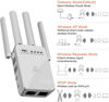 Picture of WiFi Extender 1200Mbps WiFi Range Extender Signal Booster up to 5000SQ FT and 40 Devices, Wireless Internet Repeater and Signal Amplifier for Home,4 Antennas 360° Full Coverage,Supports Ethernet Port