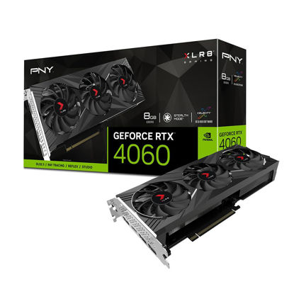 Picture of PNY GeForce RTX™ 4060 8GB XLR8 Gaming Verto RGB Triple Fan Graphics Card DLSS 3