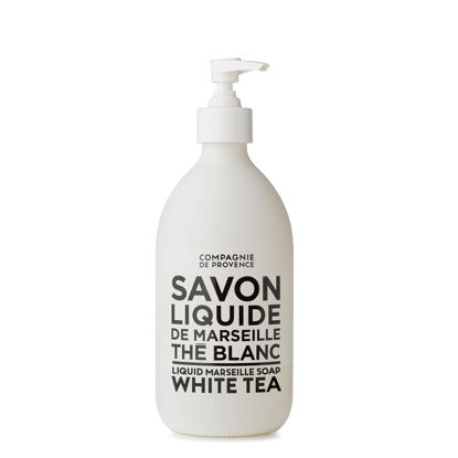 Picture of Compagnie de Provence Savon de Marseille Extra Pure Liquid Soap - White Tea - 16.9 Fl Oz Glass Pump Bottle