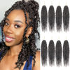 Picture of 8 Packs Pre-twisted Passion Twist Crochet Hair for Black Women 12 Inch Ombre Passion Twist Hair, Short Passion Twists Pre Looped Crochet Passion Twist Braids #4