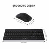 Picture of Black Wireless Keyboard and Mouse Combo, cimetech Compact Full Size Wireless Computer Keyboard and Mouse Set 2.4G Ultra-Thin Sleek Design for Windows, Computer, Desktop, PC, Notebook - (Black)