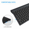 Picture of Black Wireless Keyboard and Mouse Combo, cimetech Compact Full Size Wireless Computer Keyboard and Mouse Set 2.4G Ultra-Thin Sleek Design for Windows, Computer, Desktop, PC, Notebook - (Black)