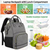 Picture of Lunch Backpack, Insulated Cooler Backpack Lunch Box Laptop Backpack with USB Port for Women Men, Water Resistant Leak-proof Lunch Bag Nurses Gifts for Women Travel Work Picnic Fits 15.6 Inch Laptop