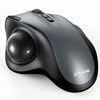 Picture of Bluetooth Trackball Mouse, Jelly Comb 2.4G USB Wireless & Bluetooth Ergonomic Trackball Mice Rechargeable with USB-C Port and 3 DPI for Mac Computer Laptop Tablet Android Windows (Black and Gray)